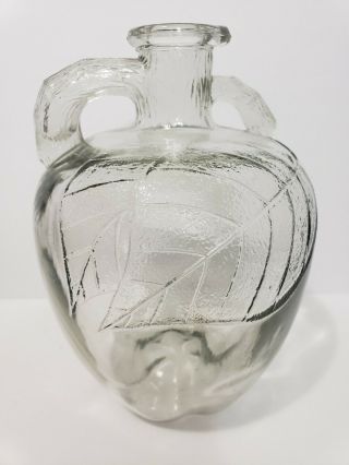 Vintage Jug White House Apple Cider Vinegar Clear Glass Bottle Gallon 8 " 7