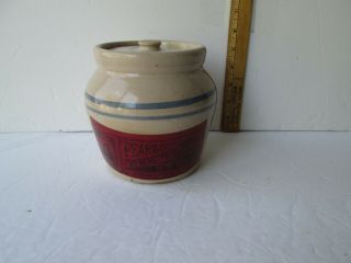 Antique Labeled Pottery Snuff Jar