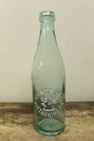 Antique Elk Brewing Co.  Beer Glass Bottle Kittanning,  Pa