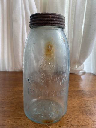 Vintage Mason Improved Fruit Jar Maltese Iron Cross 39 Pat Nov 26 1867
