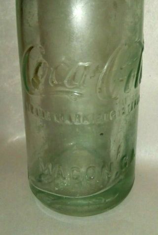 C.  1905 Coca - Cola Macon Georgia Straight Sided Mid - Script Coke Bottle 2