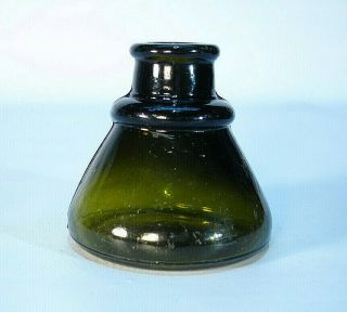Olive Green Cone Ink Well Bottle (2)