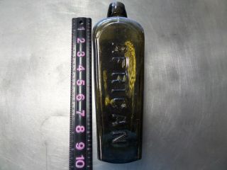 Olive Green Colored Case Gin Bottle African W/applied Top