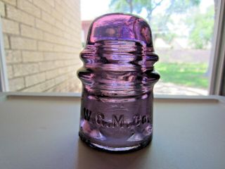 Wgm / W.  G.  M Purple Glass Insulator - Cd121