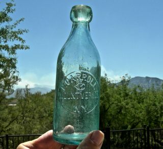 Ca 1870s Mount Vernon,  York Ny " P.  Carroll " Blob Top Soda Bottle,  Beauty
