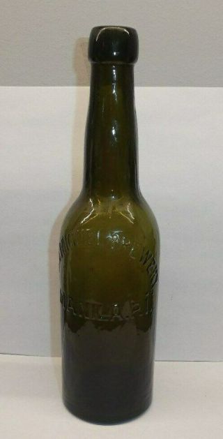 Manila P.  I.  San Miguel Brewery Pre - 1900 Glass Bottle Philippines
