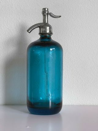 Vintage Blue Seltzer Bottle