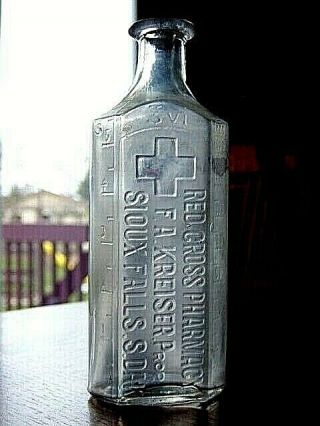 1890s Fa Kreiser Sioux Falls South Dakota Pharmacy Druggist Medicine Bottle S.  D.