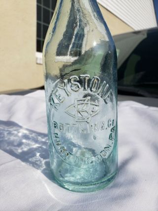 1890`s Keystone Bottling Co.  Huntingdon Pa.  Blob Top Soda Bottle