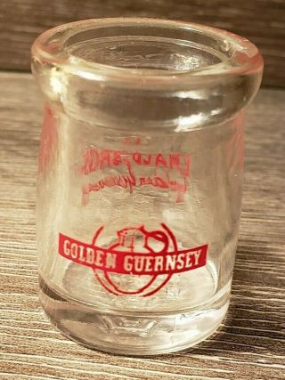 Vintage Ewald Bros Golden Guernsey Glass Mini Creamer - Minneapolis - A H 4 - 20 K