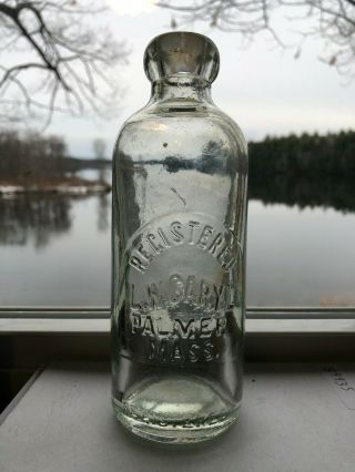 L.  W.  Caryl - Palmer,  Mass.  - Vintage Tombstone Hutch Hutchinson Soda Bottle