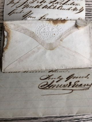 Pontiled Era 1862 Ayers Cherry Pectoral Medicine Advertising Cover With Letter 3