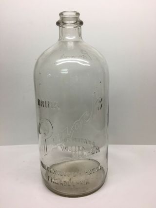 1 - Gallon Drink Purock Water Bottle - The Charles E Hires Co. ,  Philadelphia