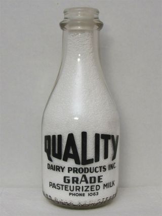 Trpq Milk Bottle Quality Dairy Products Inc Lynchburg Va Phone 1063 1948 Var 1