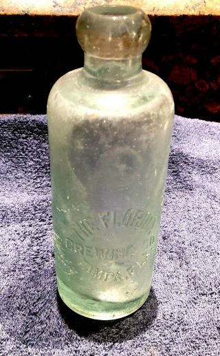 The Florida Brewing Co.  Vintage Blob Top Hutch Hutchinson Beer Bottle Tampa Fl