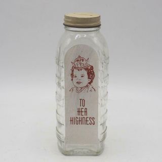 Vintage Samuel Callet Co Baby Bottle To Her Highness Bank Lid