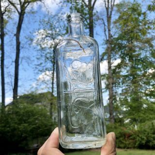 Scarce Eckel’s Embalming Fluid Poison Bottle Philadelphia Pa 1930s Clear