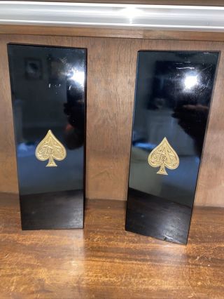 2 Armand De Brignac Ace Of Spades Champagne Box Only Black Gold Limited Edition
