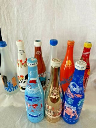 9 Nsda Convention Soda Bottles 1969 - 1979 Pepsi Coca Cola Disneyland Chicago
