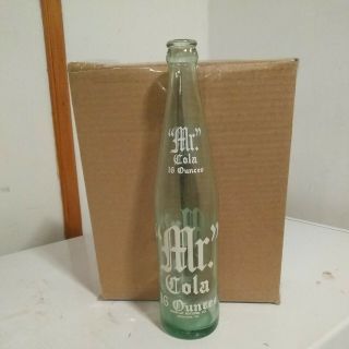 Vintage " Mr " Cola 16 Oz.  Glass Soda Bottle By 7 Up Co - Rare.  Richlands Va