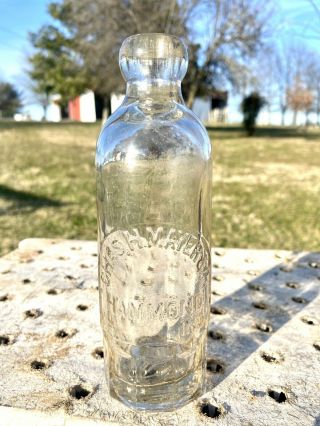 Chas.  H.  Mayer Hammond,  Ind.  Indiana Hutch Hutchinson Soda Bottle Antique Mug1