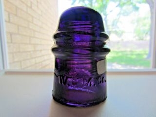 Wgm / W.  G.  M - Dark Purple Glass Insulator - Cd121