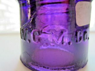 WGM / W.  G.  M - dark purple glass insulator - CD121 2