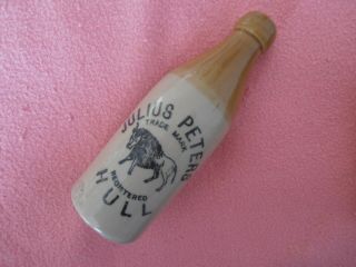 Pictorial Ginger Beer Bottle Julius Peters Hull