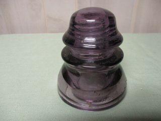Vintage Purple Whitall Tatum Co.  No.  1 Glass Insulator