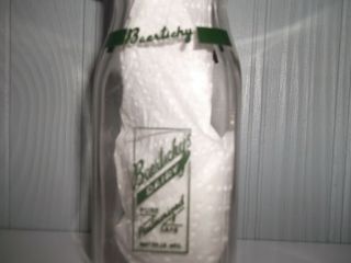 Vintage Baertschy`s Half Pint Dairy Bottle Mayville,  Wi