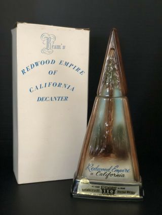Vintage Jim Beam Whiskey Decanter 1967 Redwood Empire California W/original Box