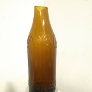 Rare Amber Shoulder Script Coca Cola Bottle From Norton Va Repairable.