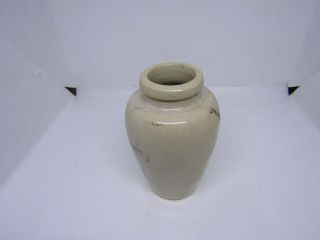 Antique Virol ceramic pot - advertising - bone marrow - 19th century - 5.  5 inch 3