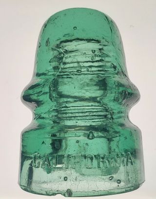 Wild California Glass Insulator Cd 161 Sage Green With All Kinds Of Character