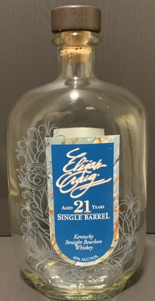 Elijah Craig Single Barrel 21 Year Old Kentucky Straight Bourbon Whiskey Bottle