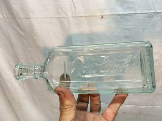 Vintage Rawleighs Cough Syrup Apothecary Embossed Glass Pharmacy Bottle