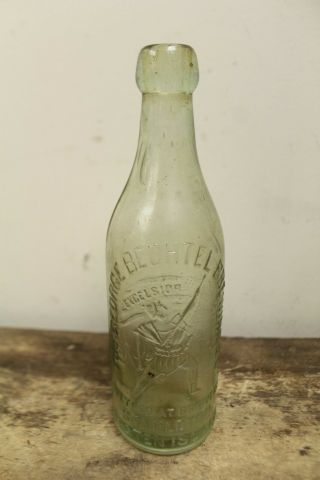Antique George Bechtel Brewing Co.  Beer Glass Bottle Staten Island