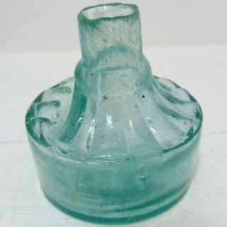 " The Acme Ink " Unusually Embossed Tent Type Ink Bottle C1880 
