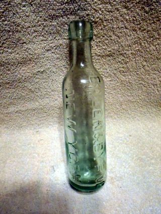 Antique Bottle Bolen & Byrne York Torpedo Round Bottom Embossed Beer Soda