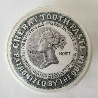 Antique Advertising Cherry Toothpaste John Gosnell & Co Ltd Pot Lid