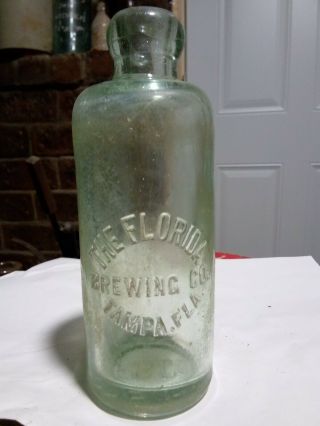 Hutch Hutchinson Soda Bottle The Florida Brewing Co Embossed Fl 1890s