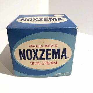 Vintage Noxzema Skin Cream Glass Jar Box Never Opened 1970 