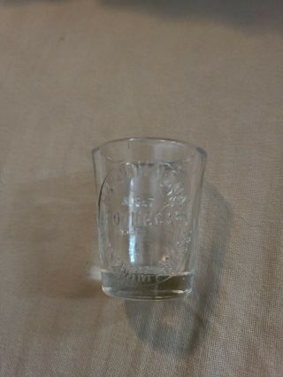 Druggist Dose Glass Cup Drug Store Pharmacy H.  I Johnson Apothecary Waltham,  Mass