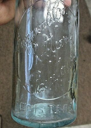 Antique Blue Blob Top Bottle Emerson & Co.  Rochester,  Nh Karl Hutter York
