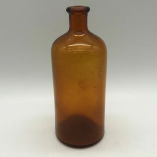 Vintage Brown Glass Clorox Bottle Jar 7 - 1/4 "
