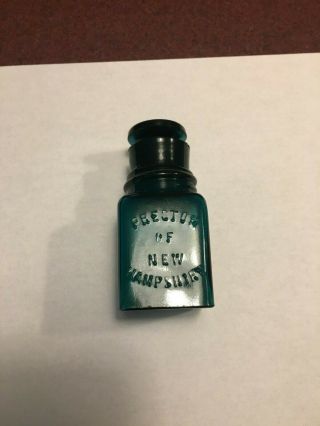 Teal Preston Of Hampshire Smelling Salts Bottle 3.  25 Inches With Stopper