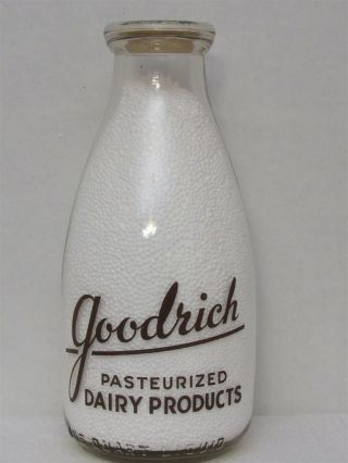 Srpq Milk Bottle Goodrich Dairy Products 1946 The Swing Is To Goodrich Location?