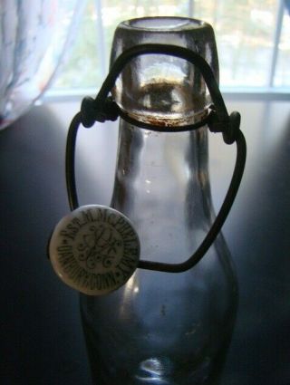 Antique M.  Mc PHELEMY - DANBURY,  CONN.  Blob Top Beer Bottle w/ Stenciled Stopper 3