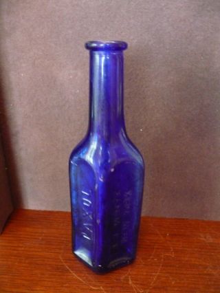 Laxol Blue Medicine Bottle - A.  J.  White - York
