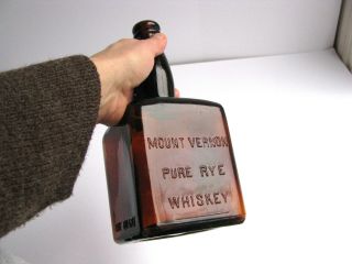 Antique Mount Vernon Pure Rye Whiskey Bottle Pre 1900